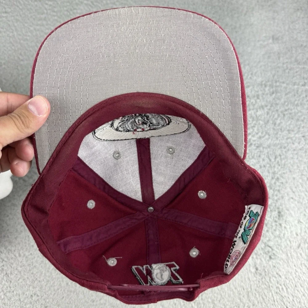 Vintage Alabama Crimson Tide Snapback Hat Maroon Embroidered Patch Logo TOTW